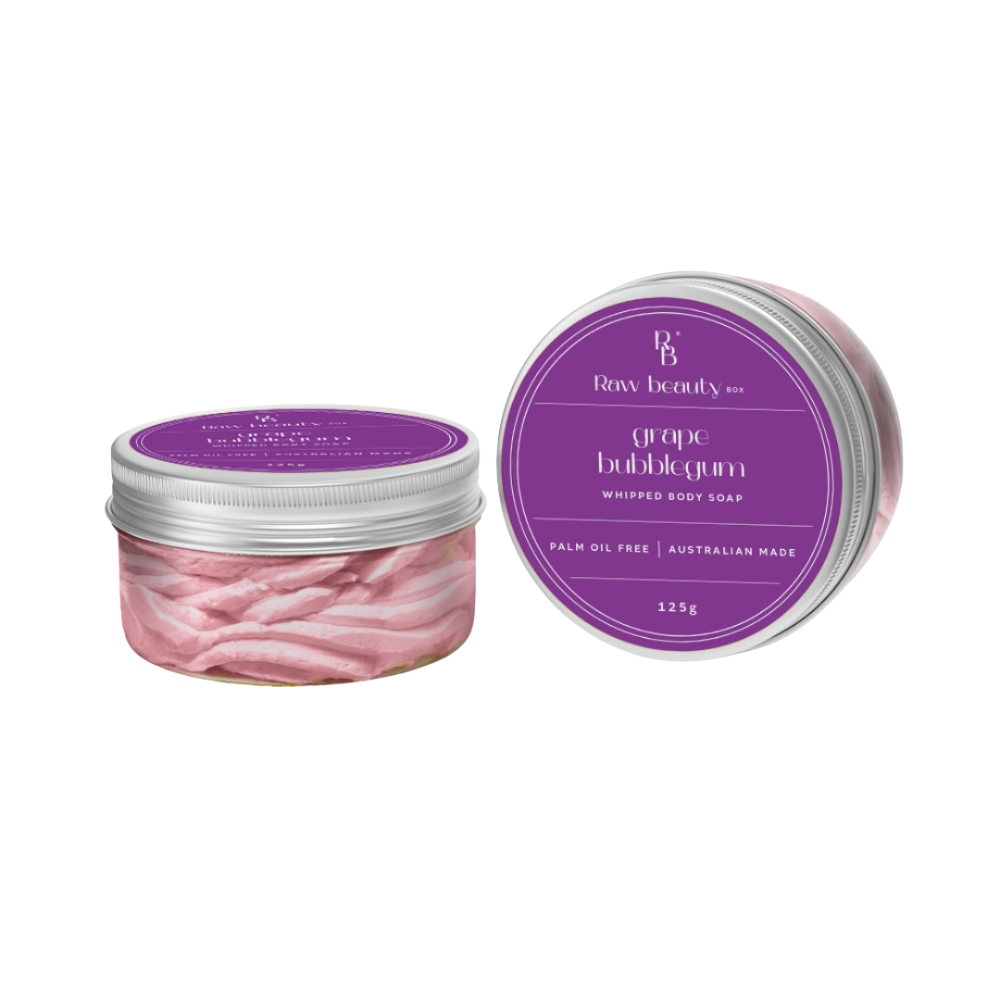 Grape Bubblegum Whipped Face Soap 125g | Hydrating & Gentle Cleanser