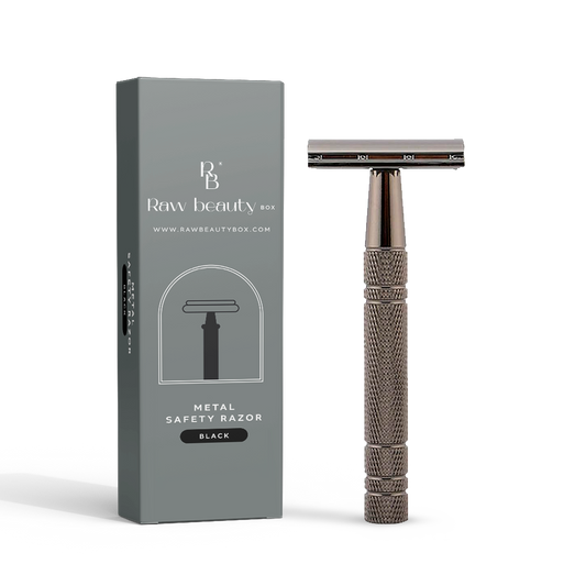 Matte Black Stainless Steel Safety Razor – Precision Double-Edge Shaving