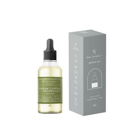 Vintage Leather & Sandalwood Noble Man Beard Oil – Rich, Earthy & Refined