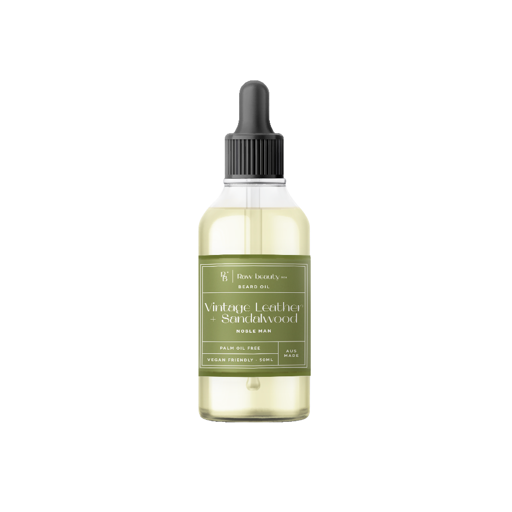 Vintage Leather & Sandalwood Noble Man Beard Oil – Rich, Earthy & Refined