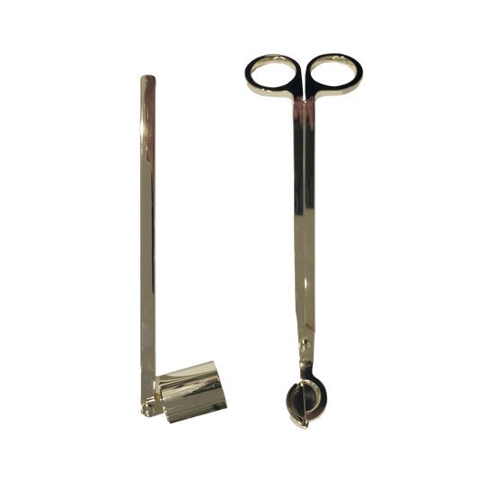 Luxury Gold Candle Scissors & Snuffer Set | Raw Beauty Box